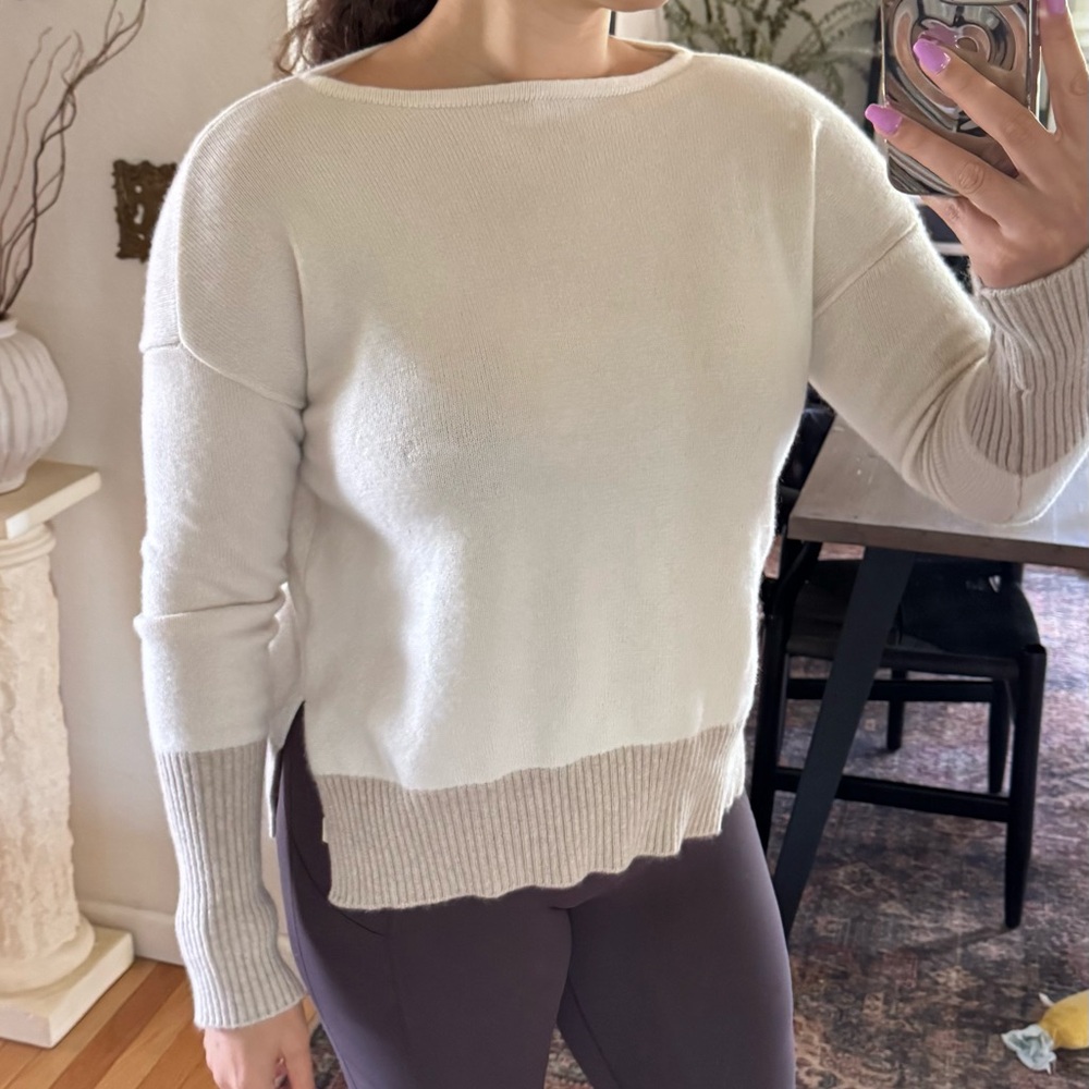 100% cashmere cream sweater
